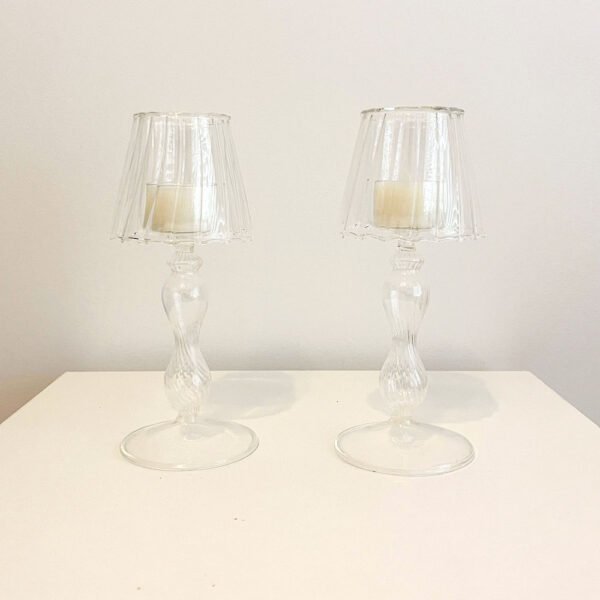 Glass Lamp Candle Holders