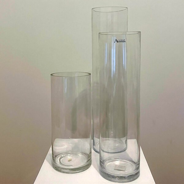 Tall Glass Cylinder Vases/Holders