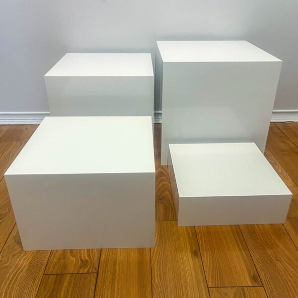 White Acrylic Table Risers