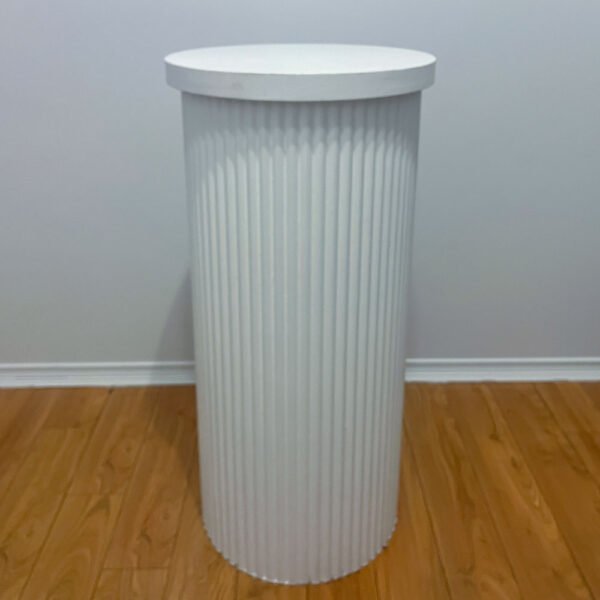 Wooden White Ripple Plinth