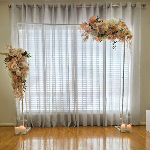 Blush and Champagne Floral Arch