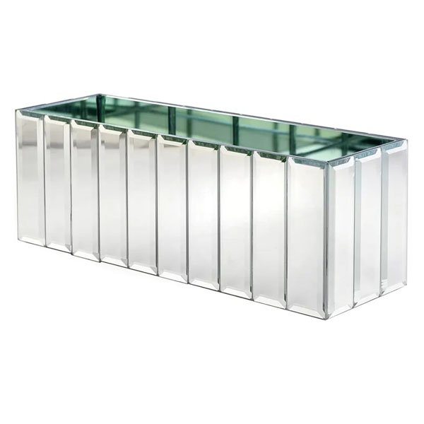 Mirrored Striped Vase
