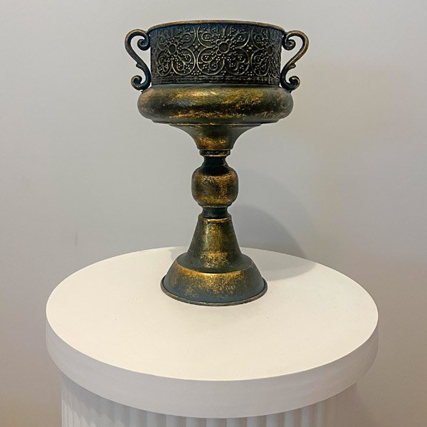Tall Embossed Rustic Vase