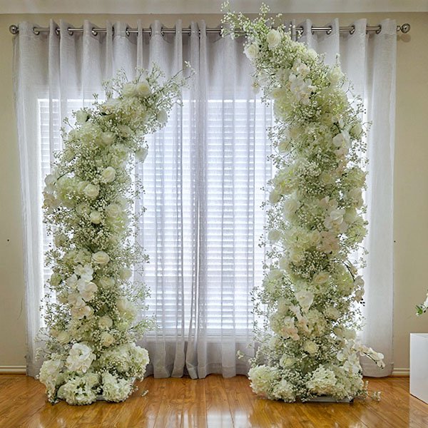 White Floral Wedding Arch