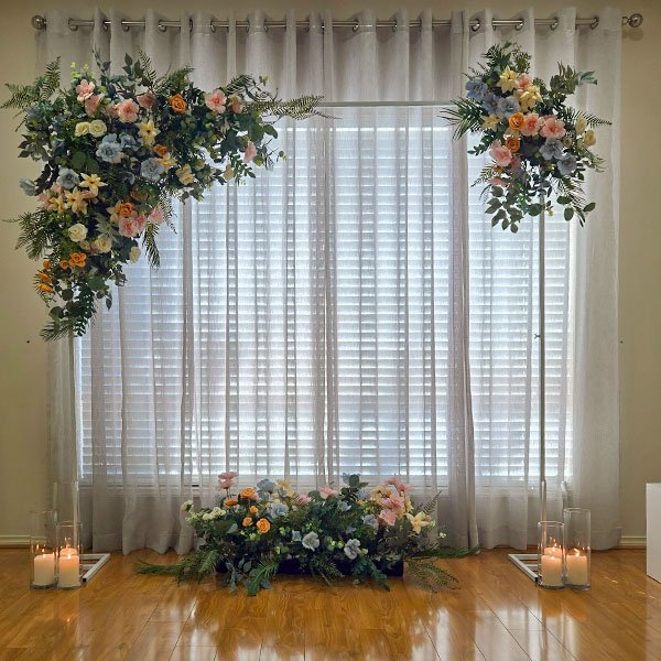 Blush and Dreamy Blue Arch