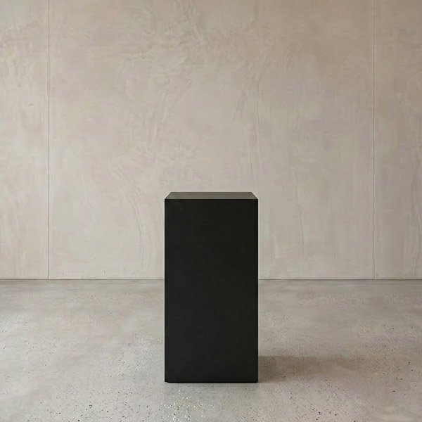 Medium Black Wooden Plinth