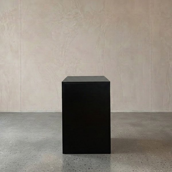 Small Black Wooden Plinth