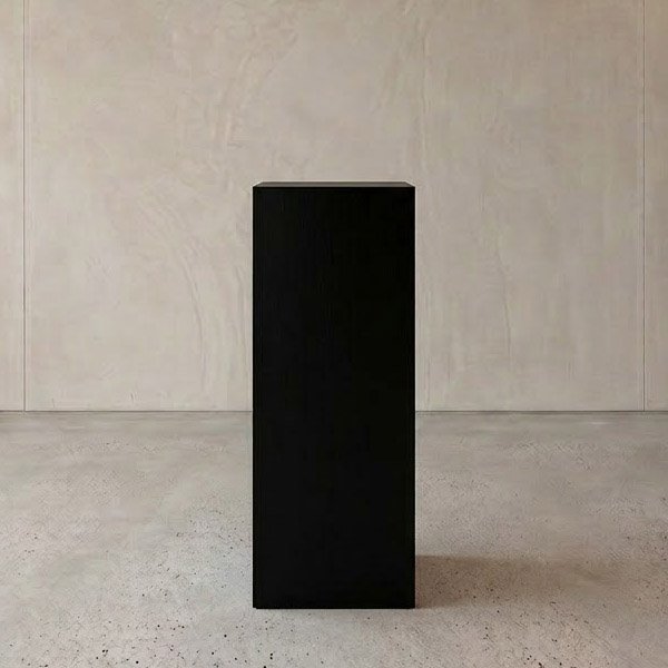 Tall Black Wooden Plinth
