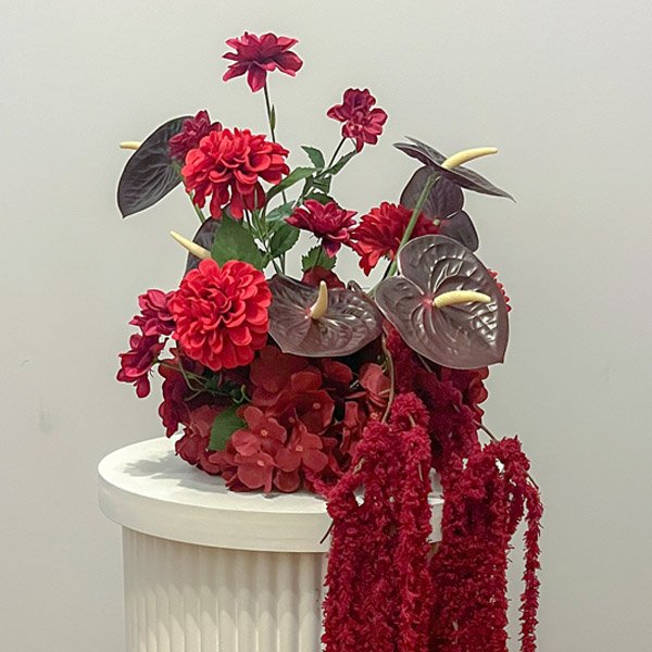 Velvet Burgundy Floral Display